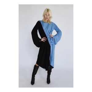 Vintage asymmetrical dress medium retro